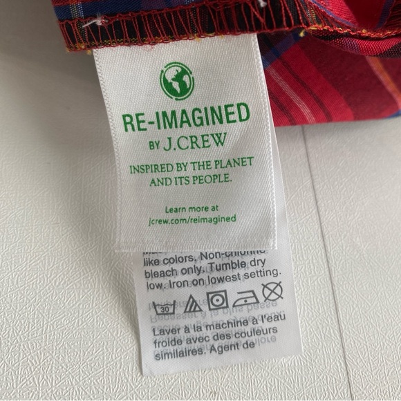 J. Crew NWT Red Black Tartan Plaid 3 Tiered Ruffle Midi Skirt size Large - Picture 11 of 15